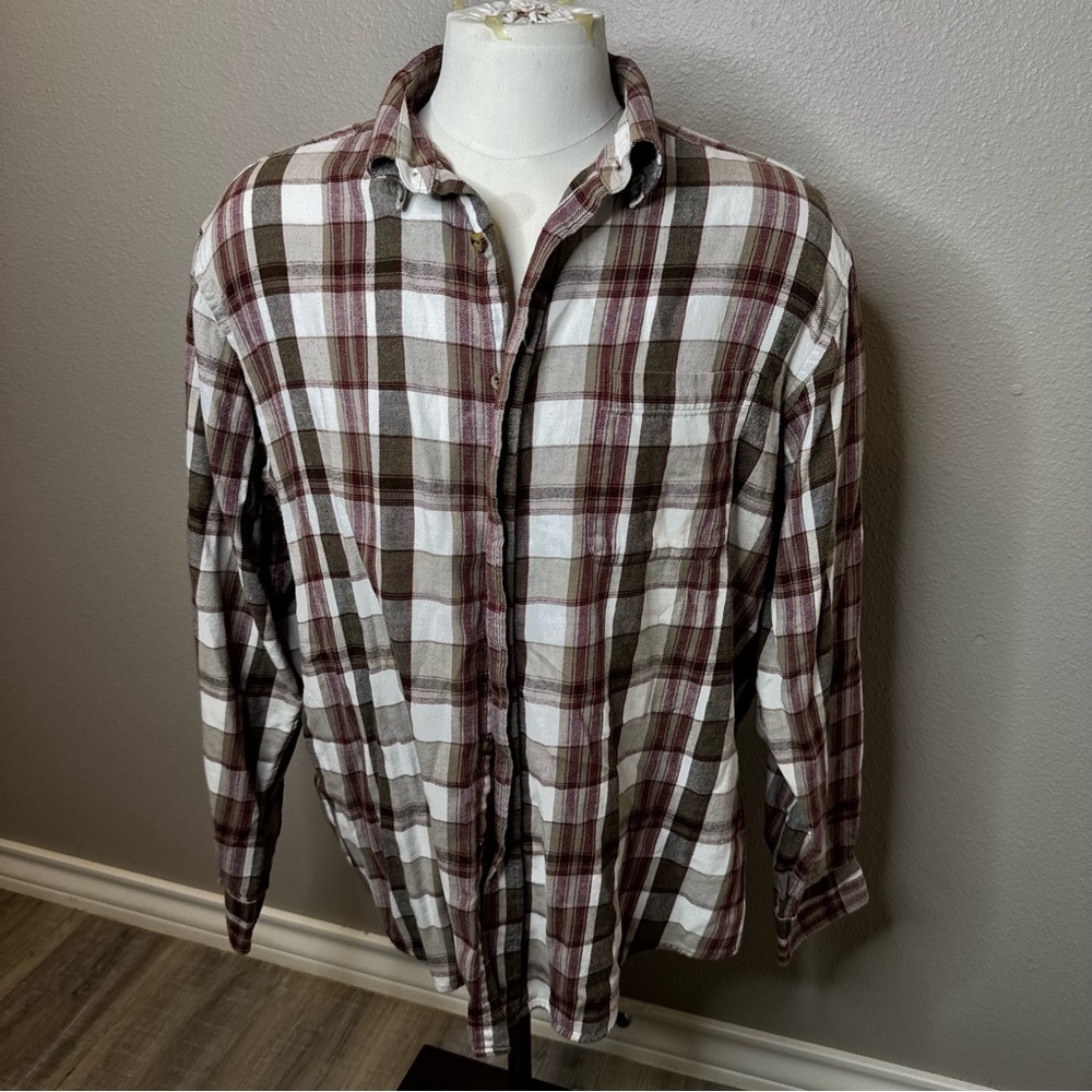 Croft & Barrow Red and Green Plaid Shirt
